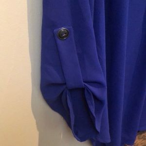 Lush Tops - Lush Sheer Blue Blouse Lush Tops - Lush Sheer Blue Blouse